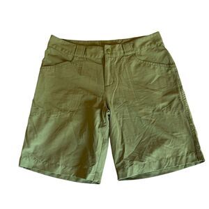 Eastern Mountain Sports EMS Hiking Shorts Green Nylon Spandex Womens Size 8
